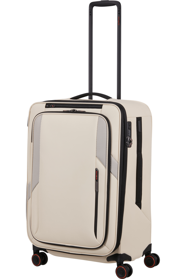 Glazed Expanderbar resv&auml;ska med 4 hjul 67cm | Samsonite Glazed Spinner Expandable 67cm  Sandstone