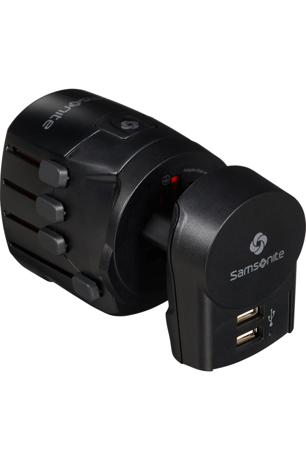 Samsonite Travel Accessories World Adaptor Pro 3-P+USB Black