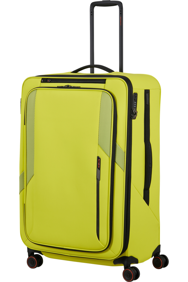 Glazed Expanderbar resv&auml;ska med 4 hjul 78cm | Samsonite Glazed Spinner Expandable 78cm  Lime punch