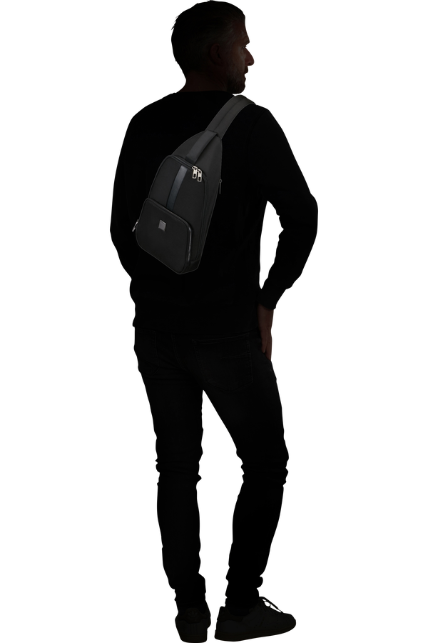 Samsonite Sacksquare Sling Bag M  Black Samsonite Sacksquare Sling Bag M  Black