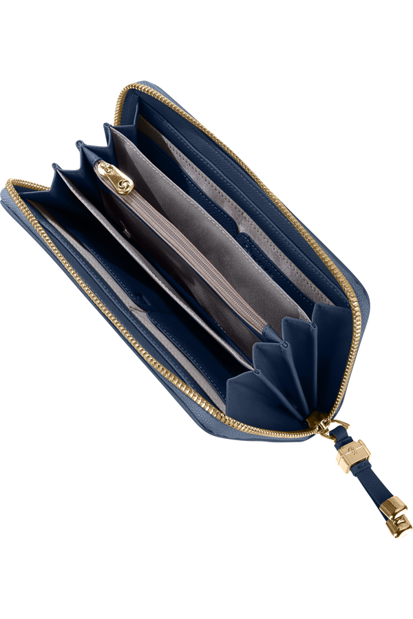 Samsonite Karissa Slg Wallet ZIP Around L  Dark Navy