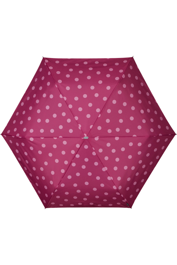 Samsonite Alu Drop S 3 Sect. Manual Flat  Violet Pink Polka Dots