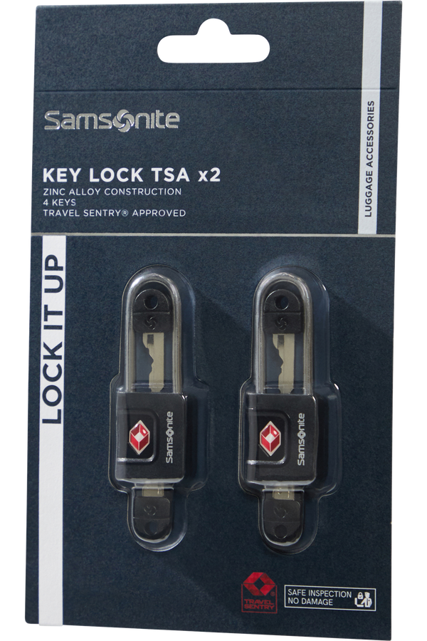 Samsonite Ta Revolution Key Lock TSA x2  Black Samsonite Ta Revolution Key Lock TSA x2  Black