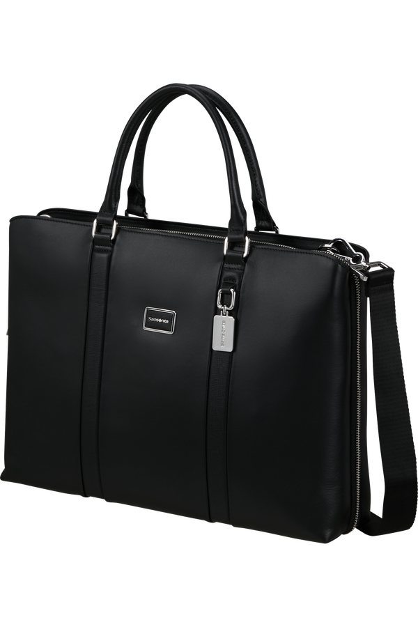 Image Biz Leather Datorv&auml;ska &ndash; Portf&ouml;lj 15.6" | Samsonite Image Biz Leather Briefcase 15.6'  Black