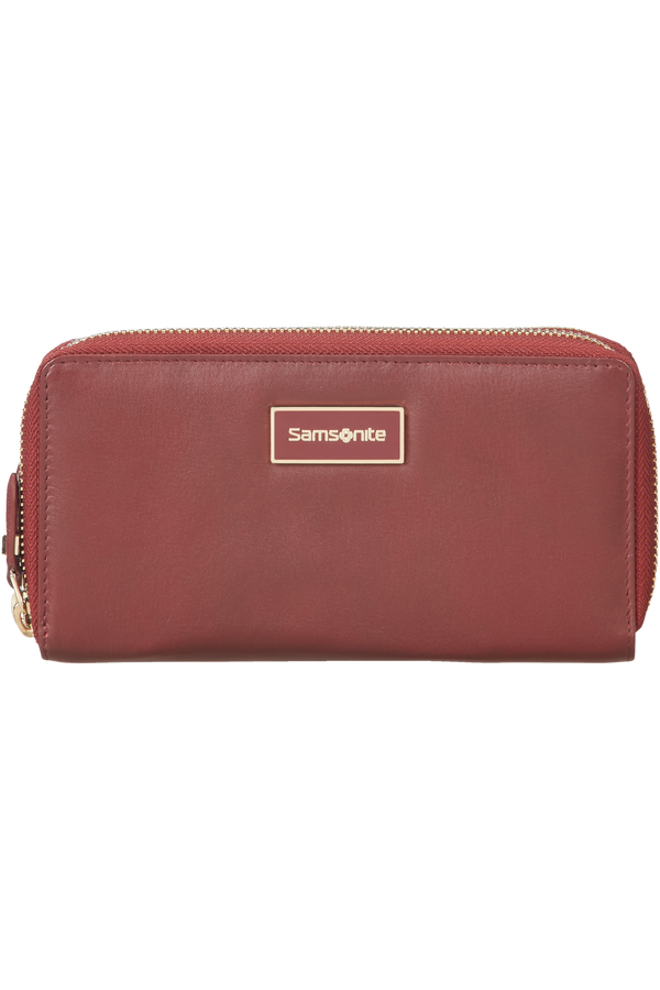 Samsonite Karissa Lth Slg Double Zip Around L Bordeaux Samsonite Karissa Lth Slg Double Zip Around L Bordeaux