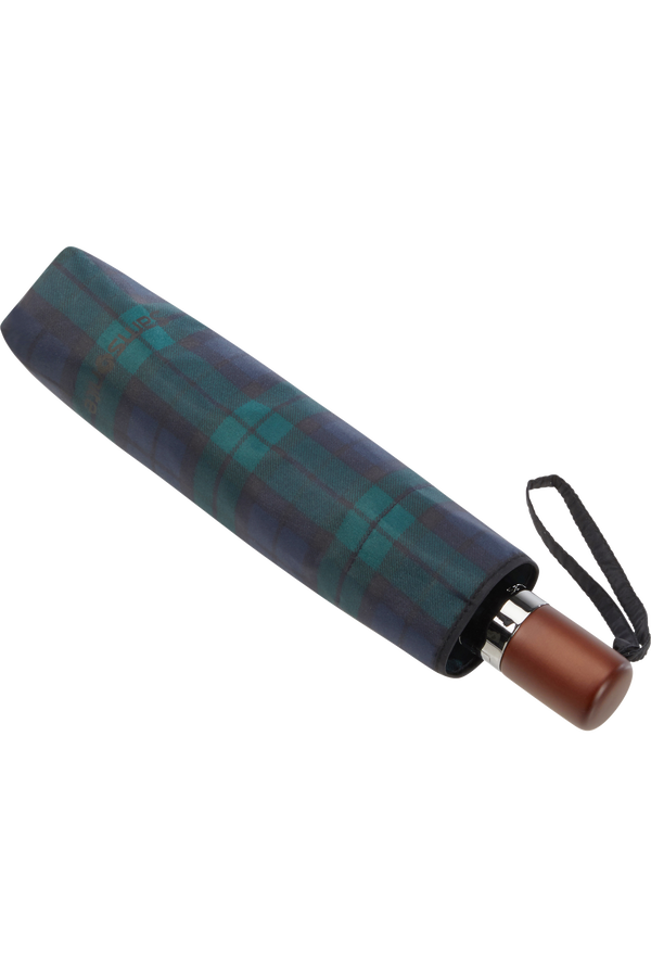 Samsonite Wood Classic S 3 Sect. Auto O/C Short  Blue/Green Scottish