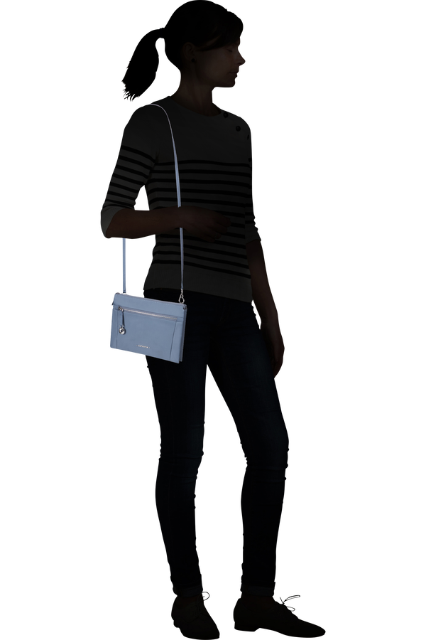 Samsonite Move Journey Mini Shoulder Bag 2 Compartments  Storm Blue