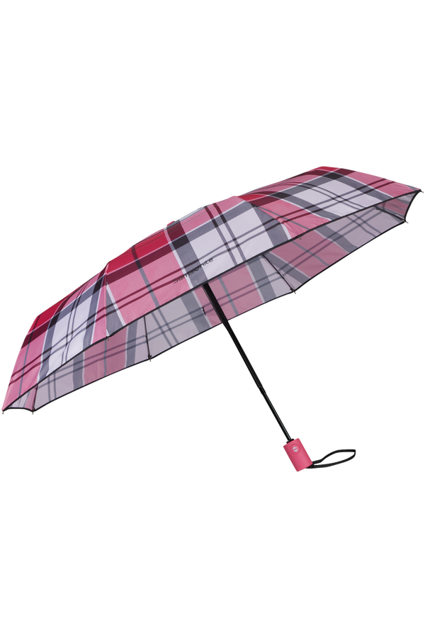 Samsonite Wood Classic S 3 Sect. Auto O/C Short  Fuchsia Check