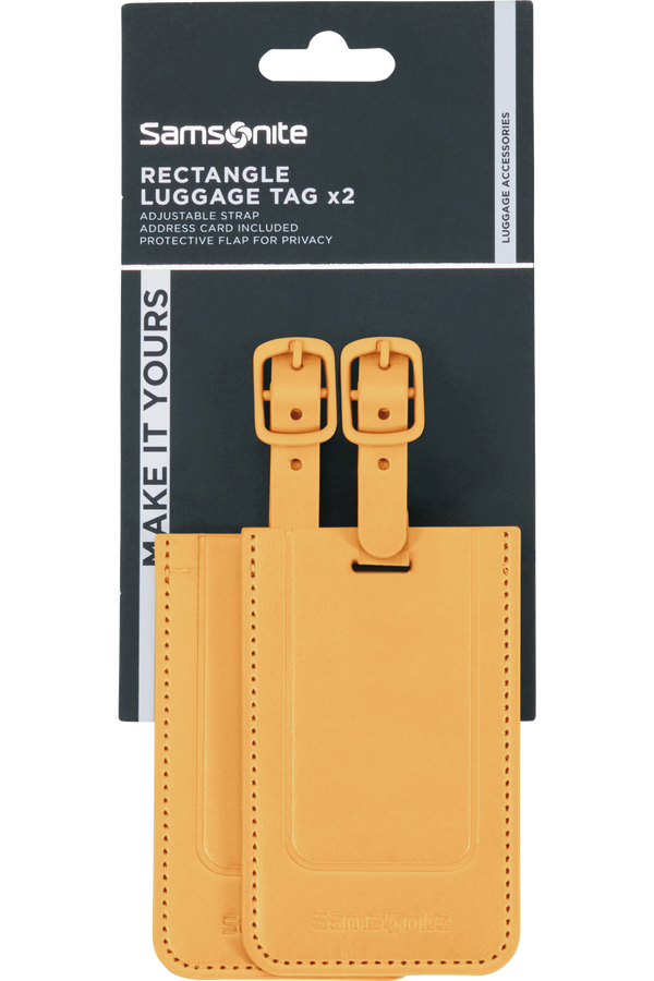 Samsonite Ta Revolution Rectangle Luggage Tag x2  Yellow