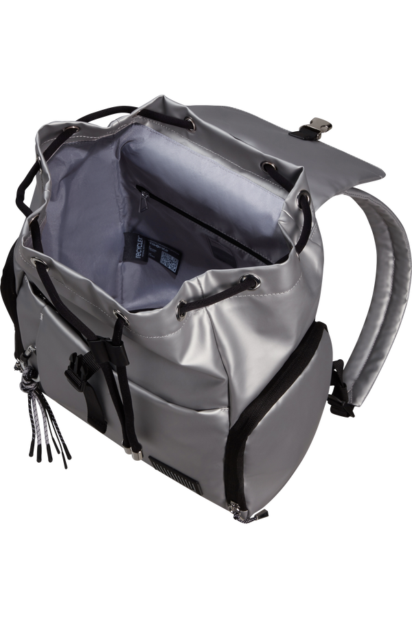 Samsonite Wander Last Backpack 3PKT 1 Buckle  Metallic Silver