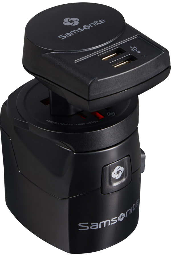 Samsonite Travel Accessories World Adaptor Pro 3-P+USB Black Samsonite Travel Accessories World Adaptor Pro 3-P+USB Black