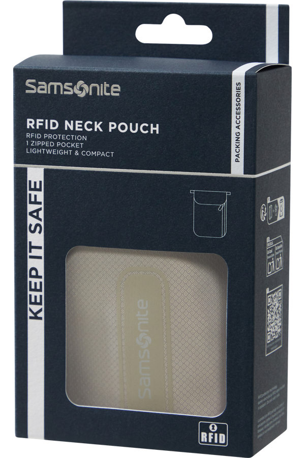 Samsonite Ta Revolution RFID Neck Pouch  Eclipse Grey