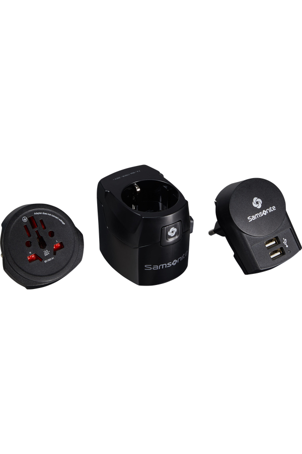 Samsonite Travel Accessories World Adaptor Pro 3-P+USB Black Samsonite Travel Accessories World Adaptor Pro 3-P+USB Black