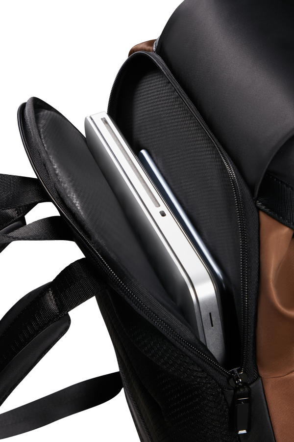 Samsonite Relyon Backpack M 15.6'' with flap  Toffee/Apricot