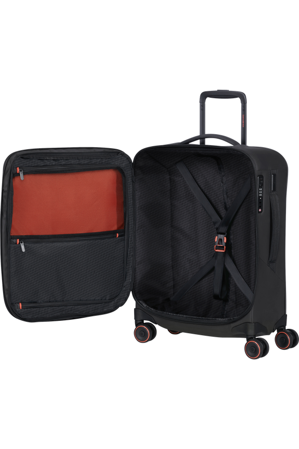 Samsonite Glazed Spinner Expandable 55cm  Black