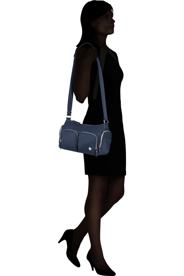 Samsonite Karissa Evo Shoulder Bag Multi Pkt  Blue Nights Samsonite Karissa Evo Shoulder Bag Multi Pkt  Blue Nights