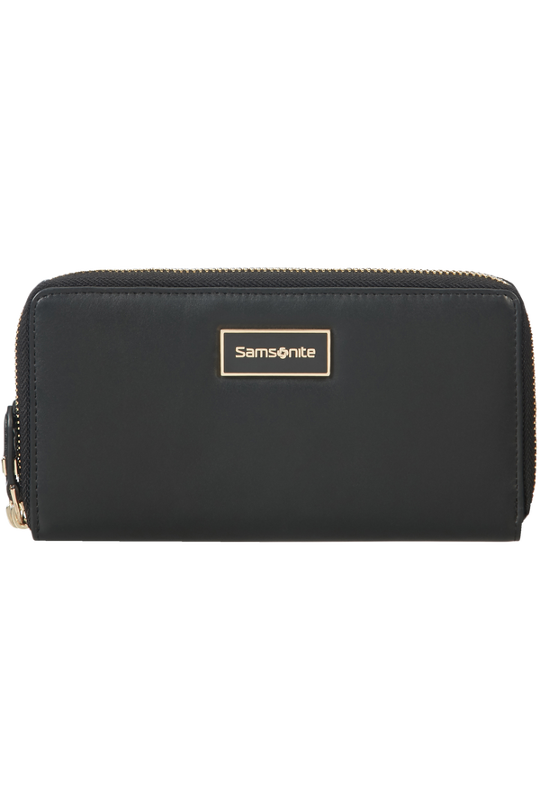 Samsonite Karissa Lth Slg Double Zip Around L Black Samsonite Karissa Lth Slg Double Zip Around L Black