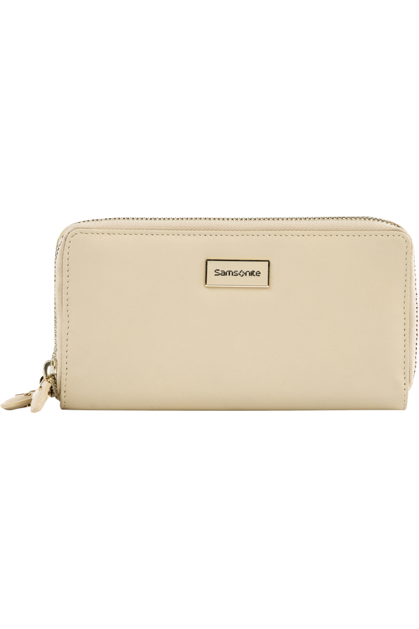 Samsonite Karissa Lth Slg Dbl Zip Around L Rose Beige Samsonite Karissa Lth Slg Dbl Zip Around L Rose Beige